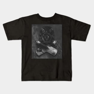 Skull -n- Crossbones (BW) Kids T-Shirt